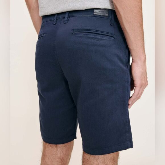 NWT DL1961 Men's Designer Light Flat Front Jake Chino Shorts Deep Blue Size 35 - Picture 3 of 15